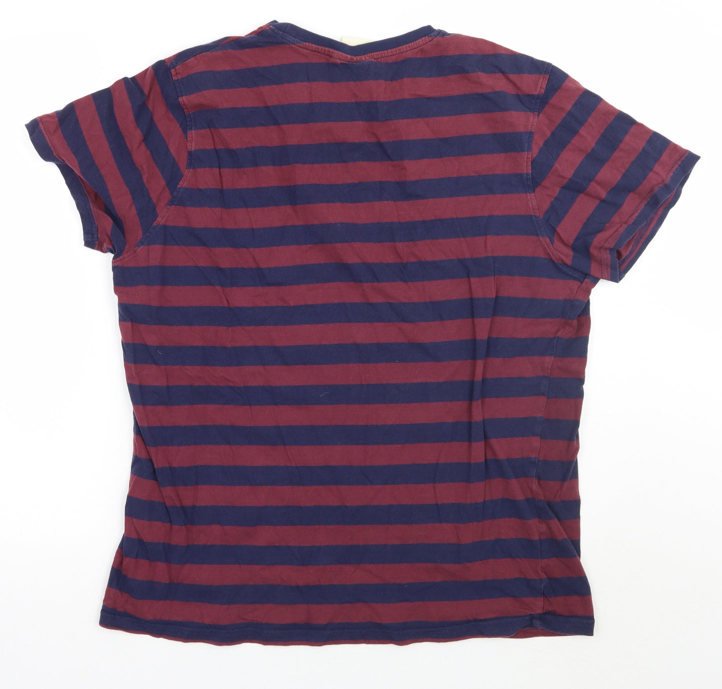 Lee Cooper Mens Blue Striped   T-Shirt Size XL