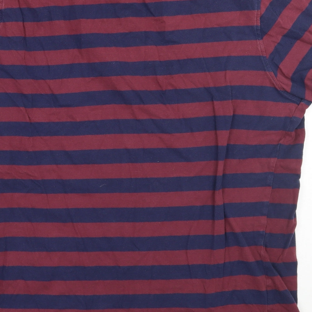 Lee Cooper Mens Blue Striped   T-Shirt Size XL