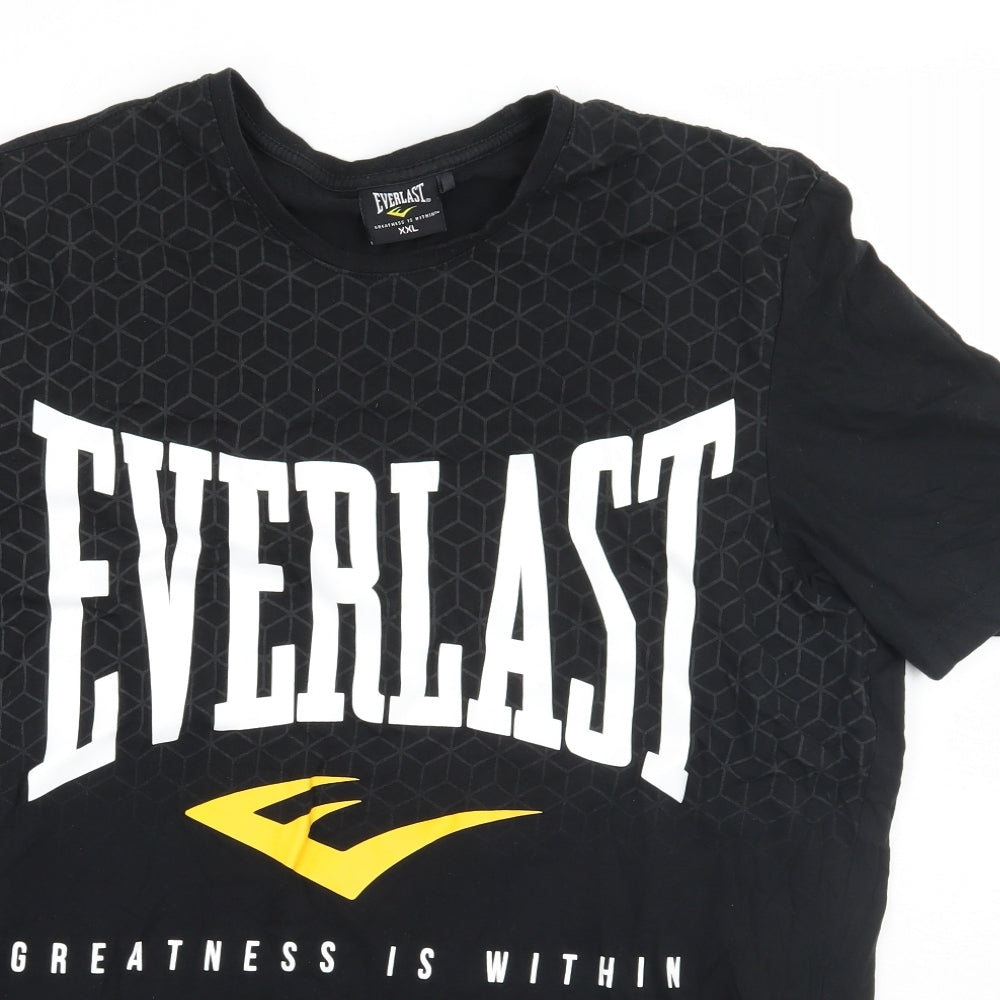 Everlast Mens Black    T-Shirt Size 2XL