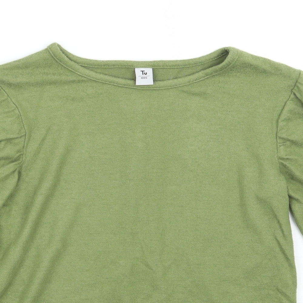 TU Girls Green   Basic T-Shirt Size 10 Years