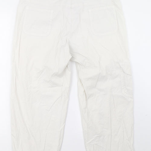 ZERRES Womens White   Cropped Trousers Size 16 L25 in