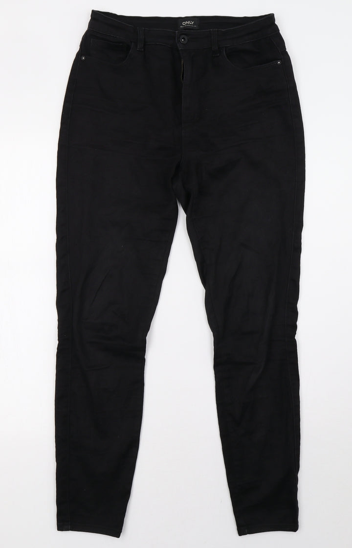 Only Womens Black Denim Skinny Jeans Size L L30 in