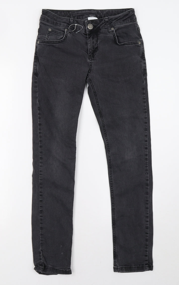 hound Girls Grey Damask Straight Jeans Size 12 Years