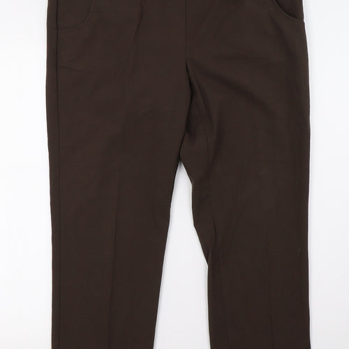 Vilona Womens Brown   Trousers  Size 12 L28 in