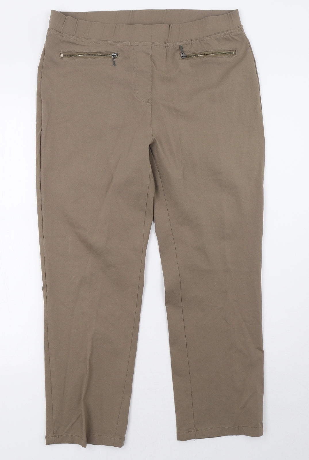 Cotton Traders Womens Beige   Trousers  Size 16 L28 in
