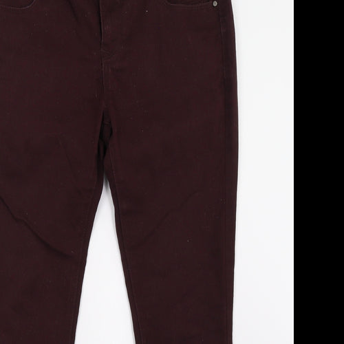 Primark Womens Purple  Denim Skinny Jeans Size 14 L26 in