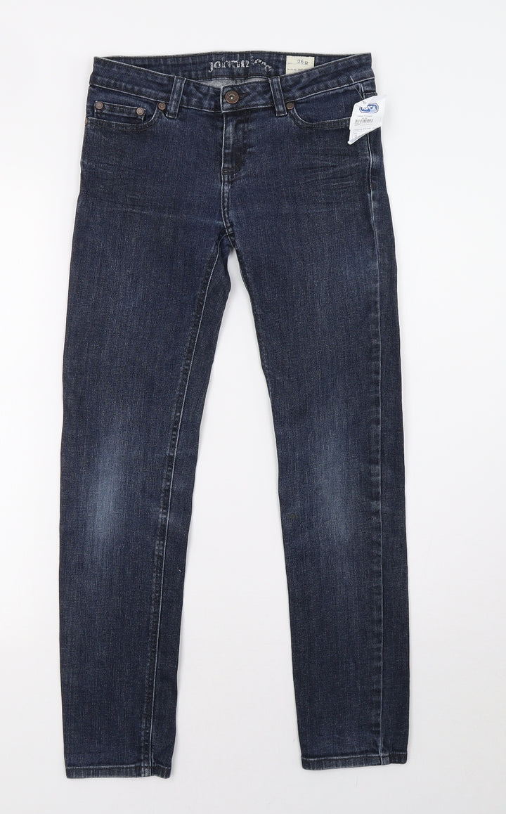 Preworn Womens Blue Denim Straight Jeans Size 26 L28 in