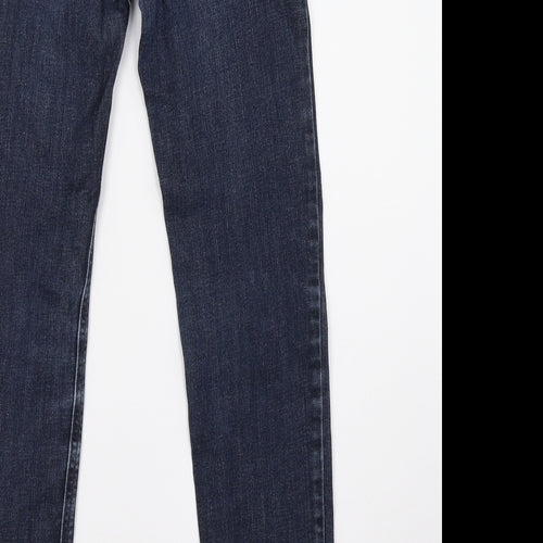 Preworn Womens Blue  Denim Straight Jeans Size 26 L28 in