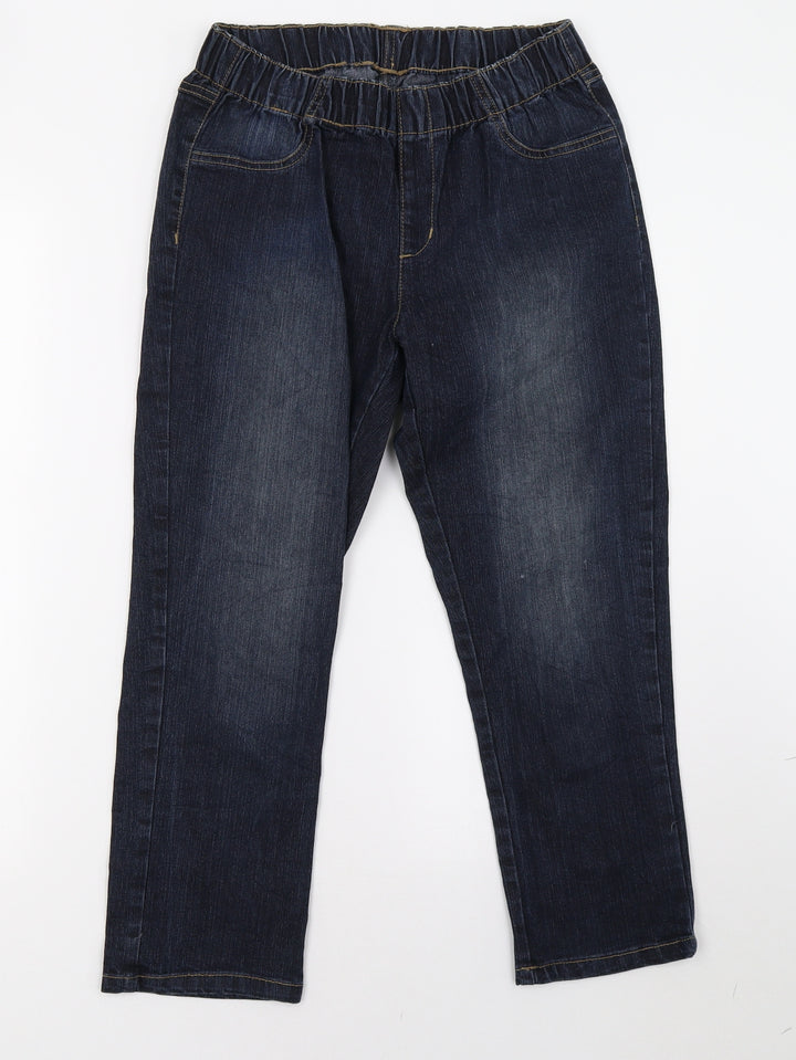 Preworn Womens Blue  Denim Cropped Jeans Size 28 L24 in