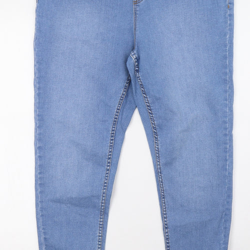 New Look Womens Beige  Denim Jegging Trousers Size 16 L30 in