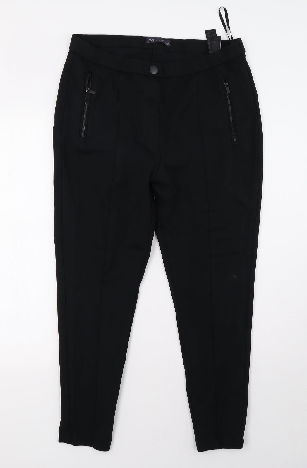Marks and Spencer Womens Black   Trousers  Size 16 L28 in