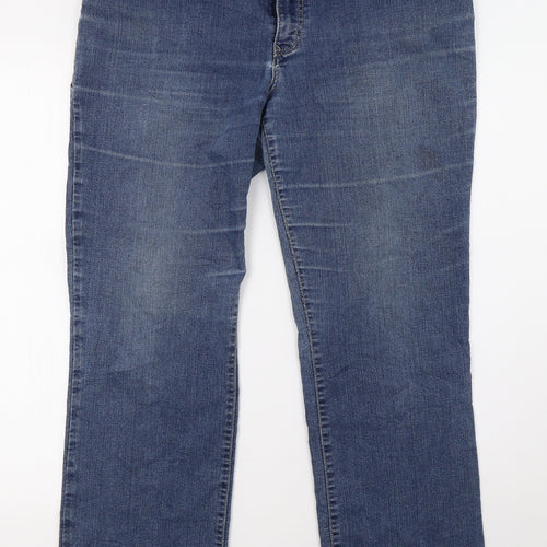 Pioneer Womens Blue  Denim Straight Jeans Size 32 L29 in
