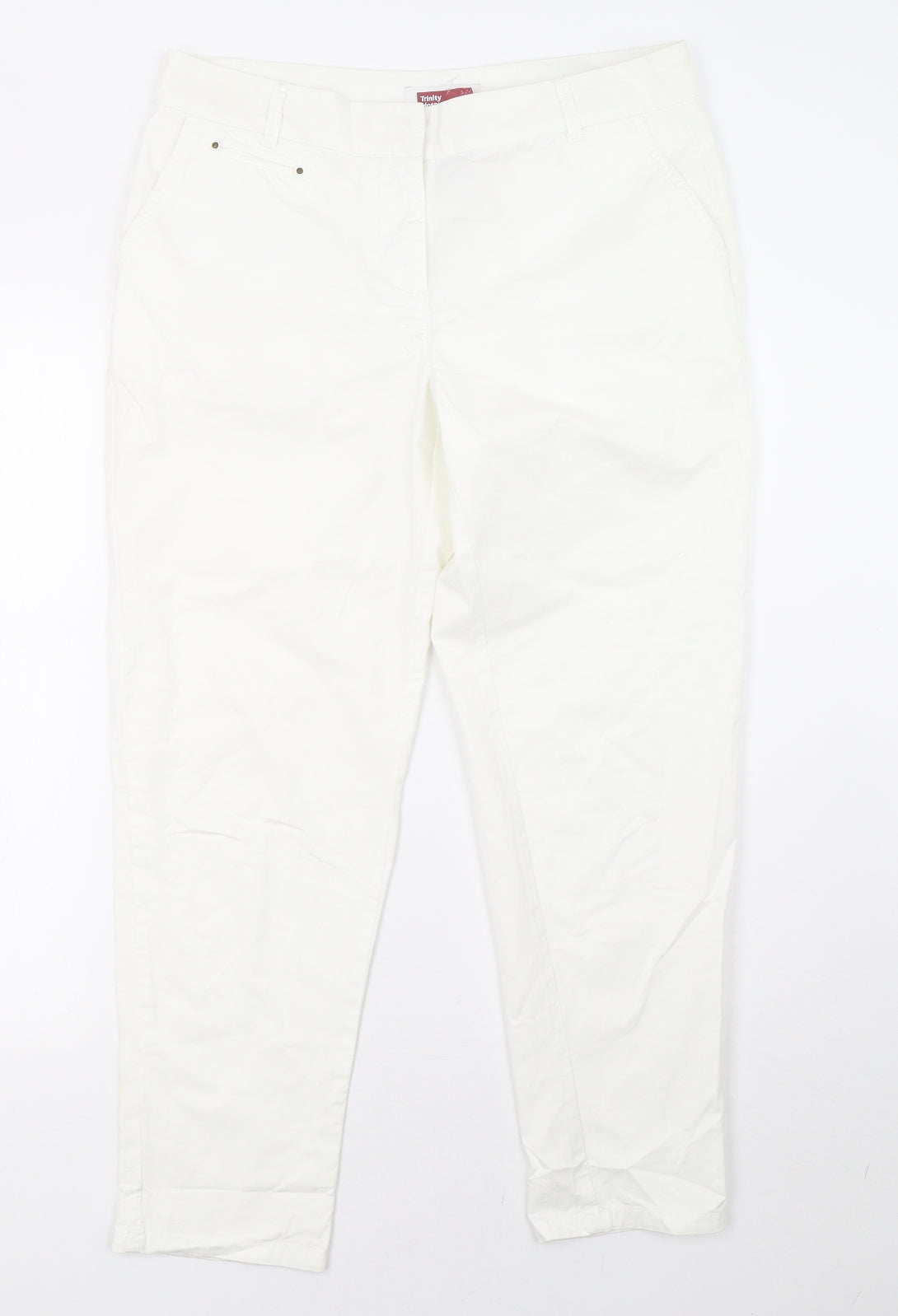 Wallis Womens White   Trousers  Size 12 L28 in