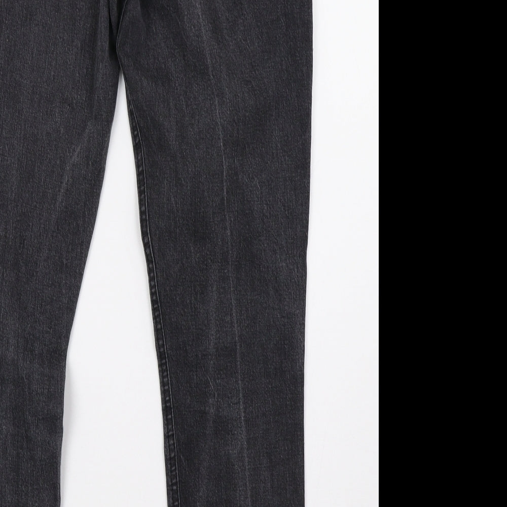 Primark Womens Black  Denim Straight Jeans Size 14 L30 in