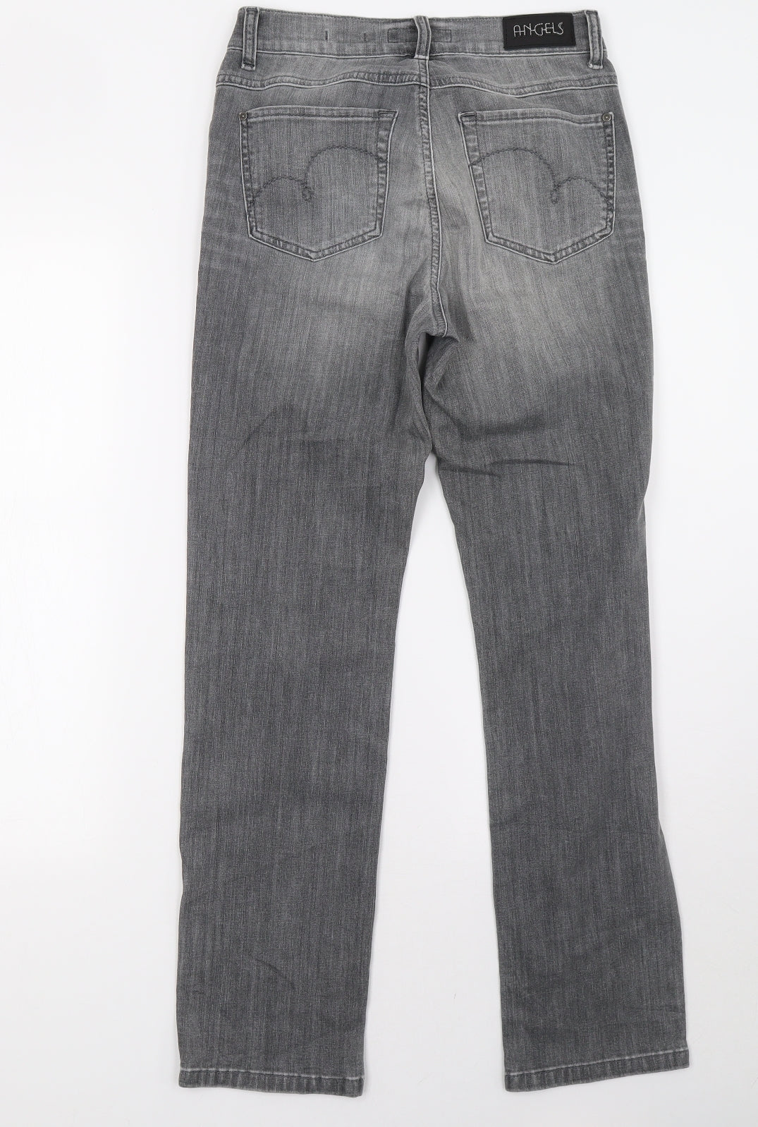 Angels Womens Grey  Denim Straight Jeans Size 8 L30 in