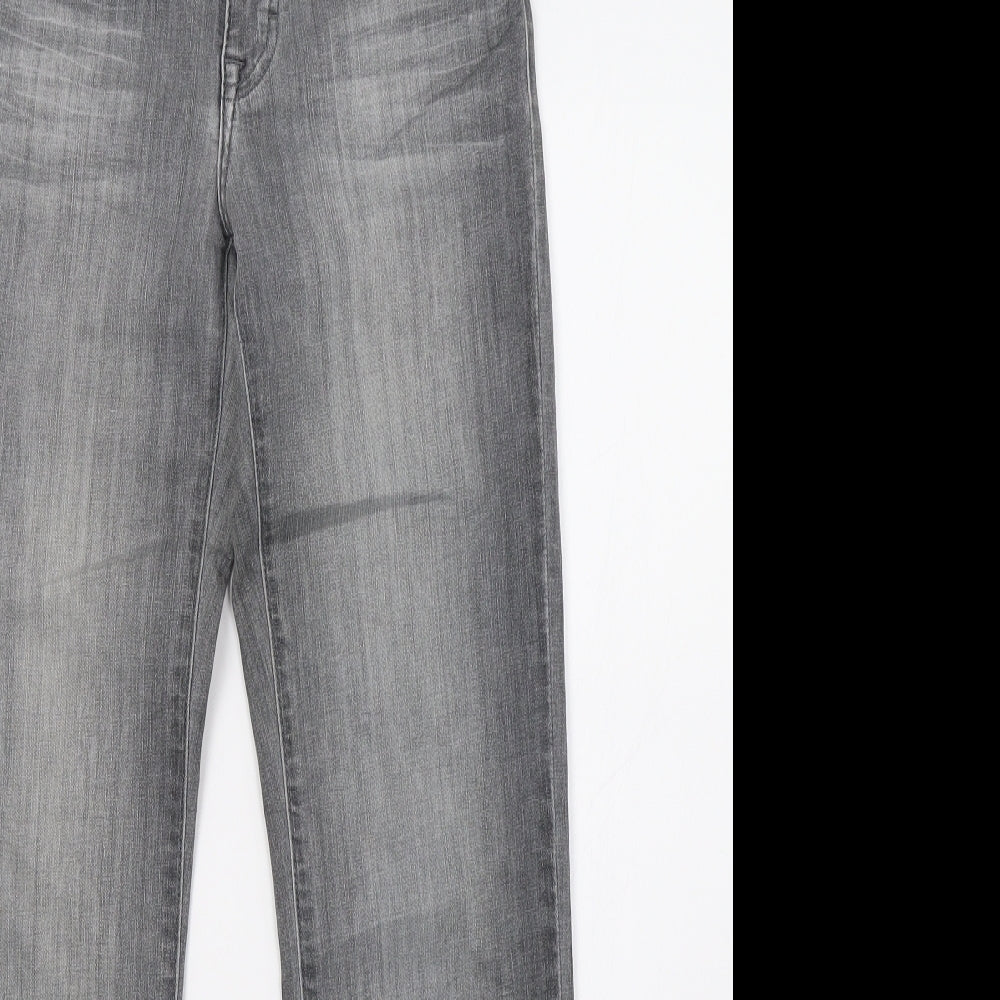 Angels Womens Grey  Denim Straight Jeans Size 8 L30 in