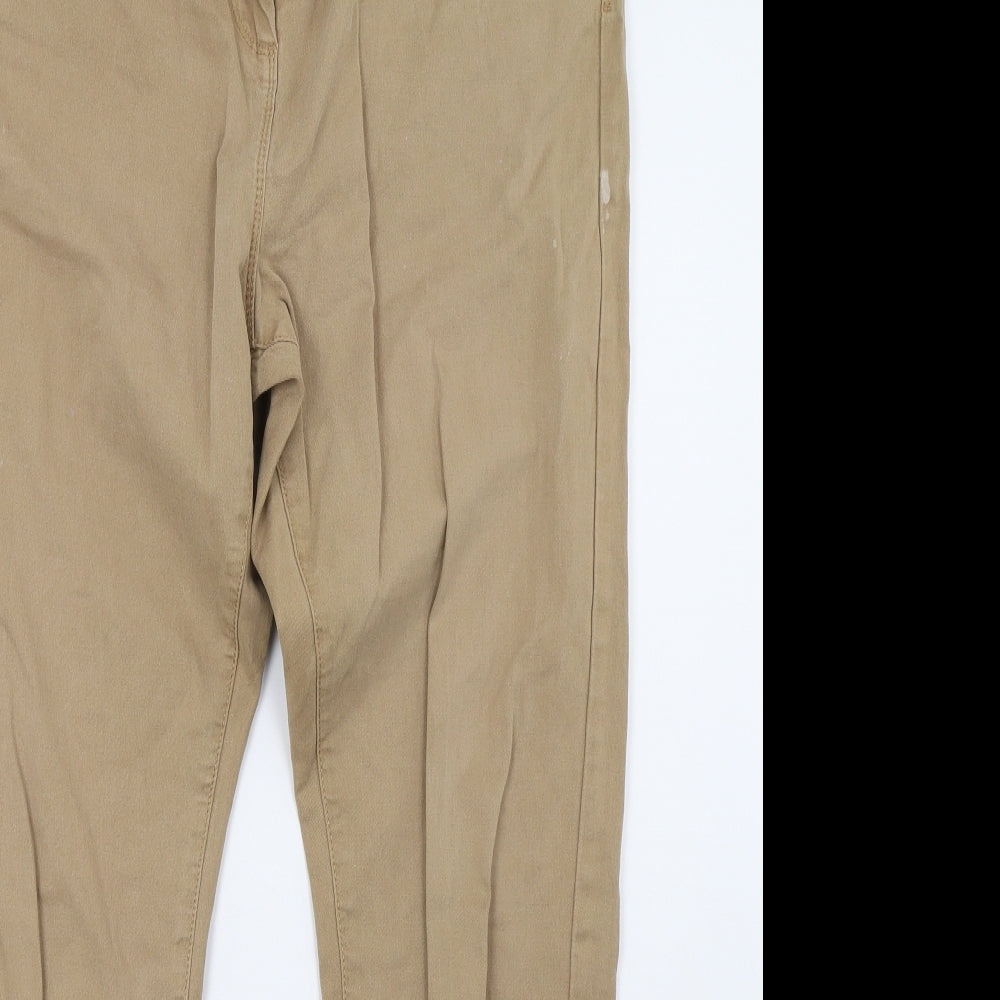 Marks and Spencer Womens Beige   Jegging Trousers Size 18 L33 in