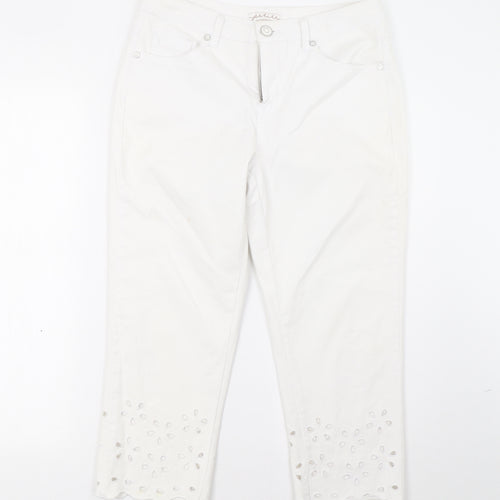 Kaleidoscope Womens White  Denim Straight Jeans Size 12 L24 in