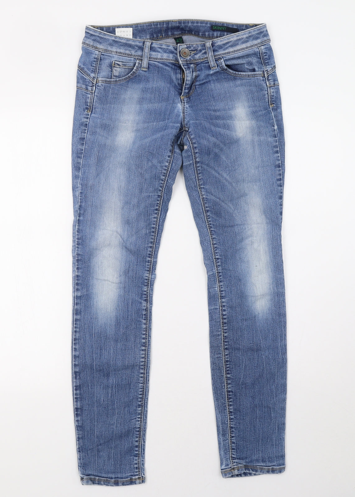 bennetton Womens Blue  Denim Skinny Jeans Size 29 L29 in