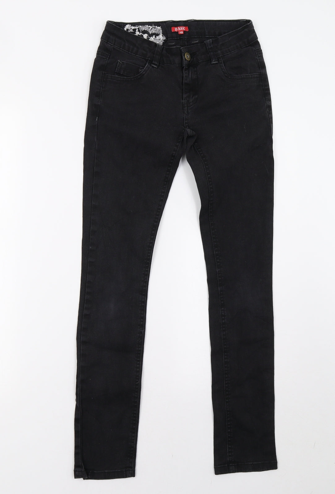 d-exl Womens Black  Denim Skinny Jeans Size 10 L28 in