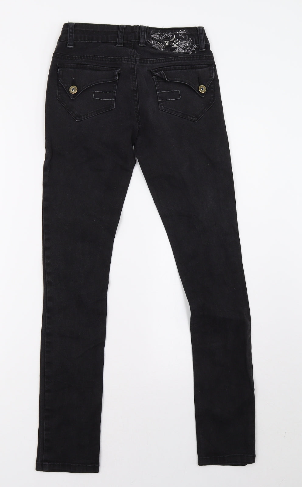 d-exl Womens Black  Denim Skinny Jeans Size 10 L28 in