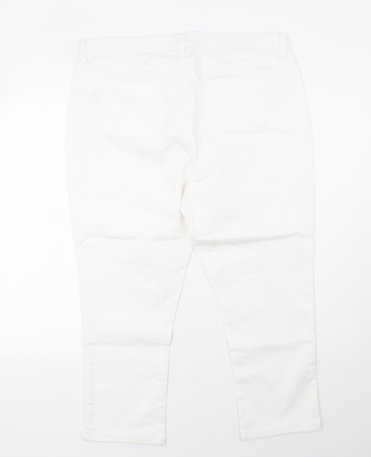 Dorothy Perkins Womens White   Cropped Trousers Size 18 L25 in