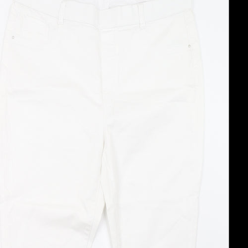 Dorothy Perkins Womens White   Cropped Trousers Size 18 L25 in