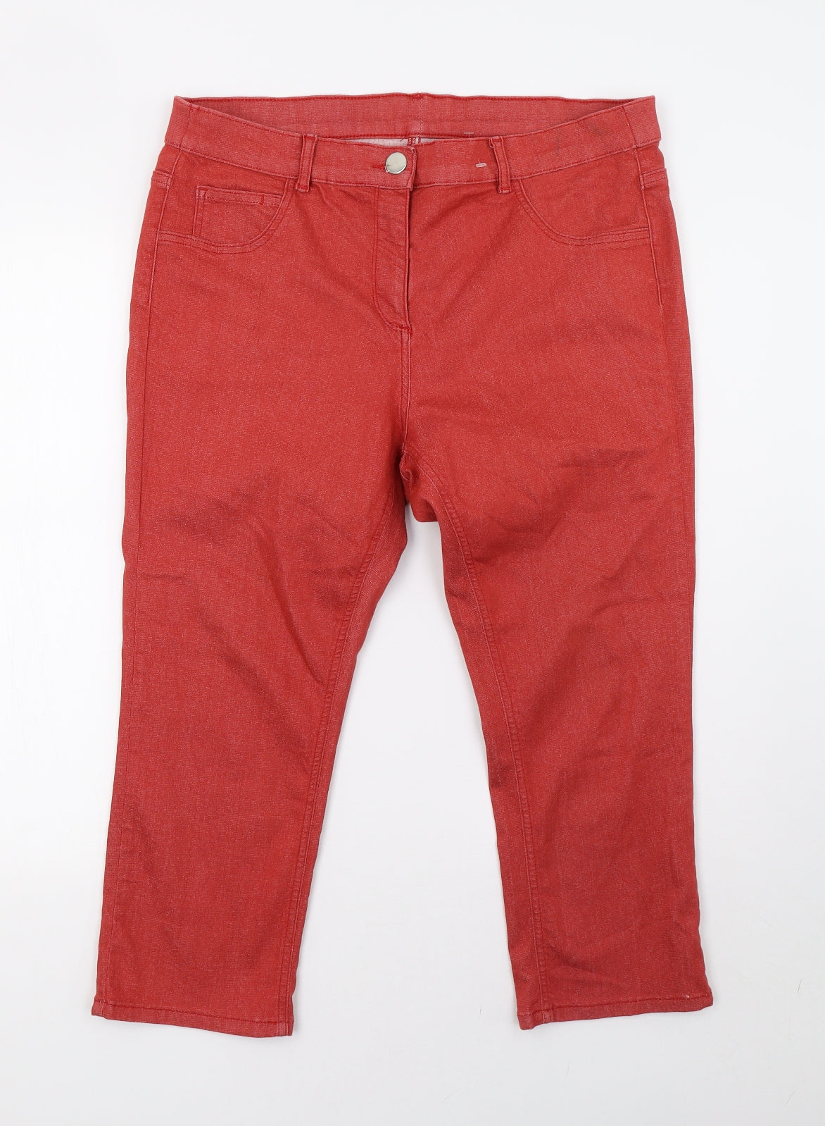 George Womens Red   Cropped Jeans Size 20 L25 in