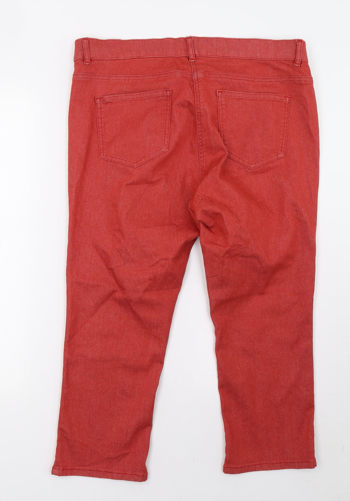 George Womens Red   Cropped Jeans Size 20 L25 in