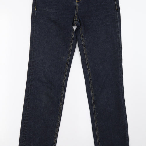 Mango Womens Blue  Denim Straight Jeans Size 8 L31 in