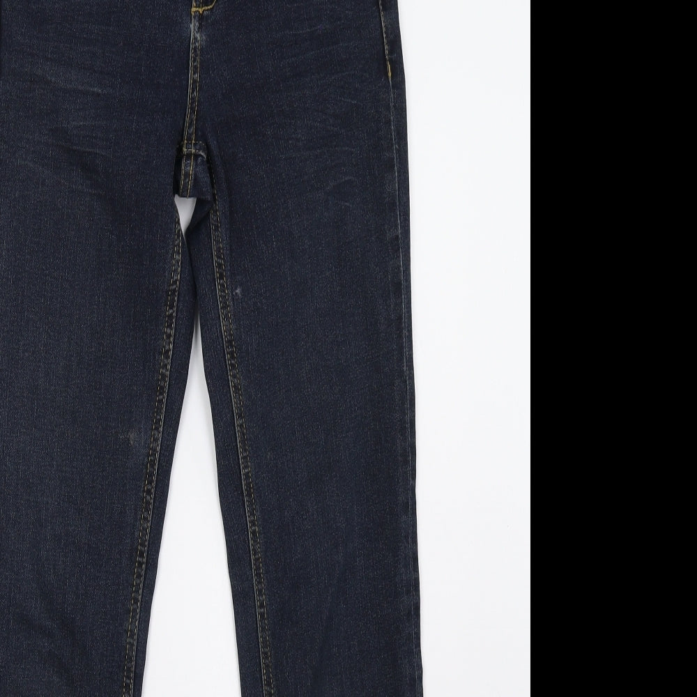 Mango Womens Blue  Denim Straight Jeans Size 8 L31 in