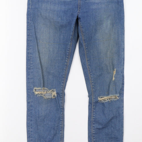 Topshop Womens Blue  Denim Skinny Jeans Size 26 L28 in