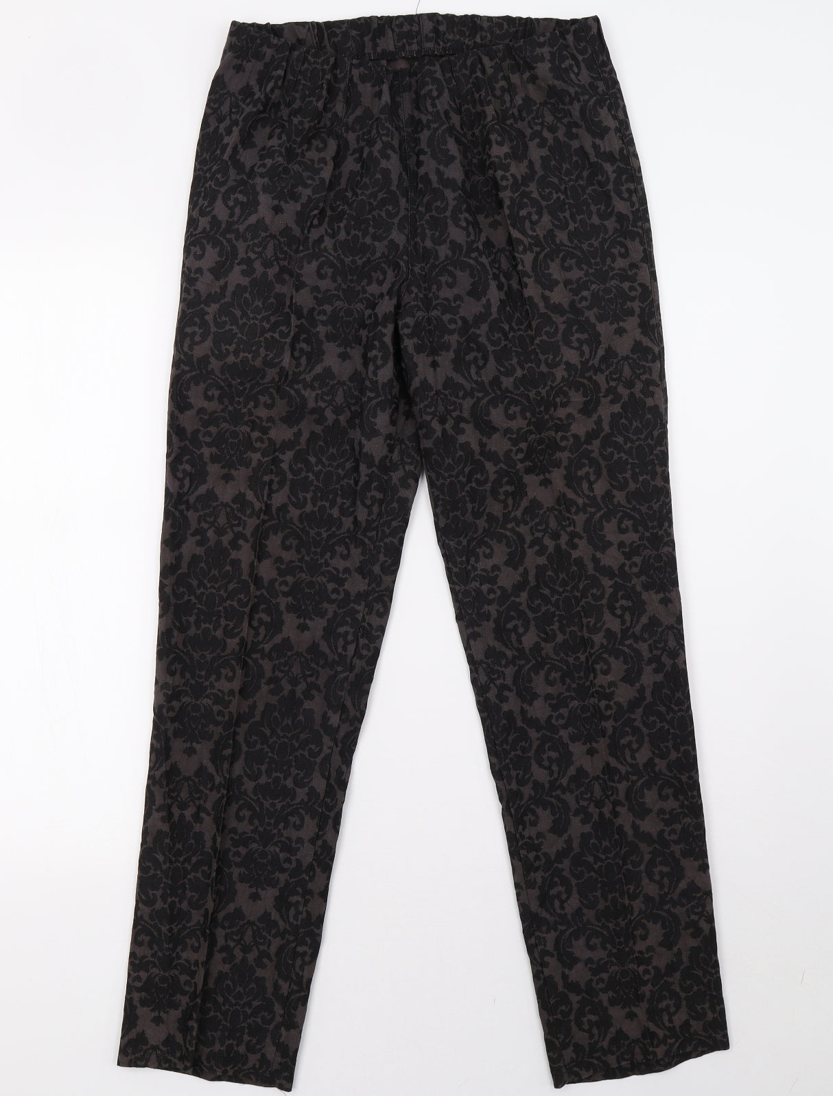 Preworn Womens Brown Floral  Trousers  Size 10 L30 in