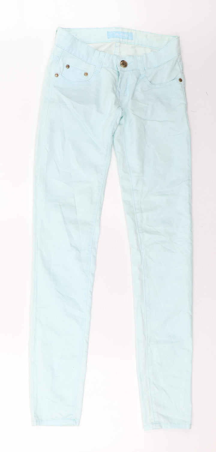 by sasha Womens Green  Denim Straight Jeans Size 8 L32 in
