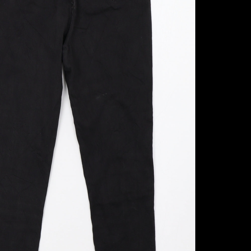 Primark Womens Black  Denim Straight Jeans Size 10 L28 in