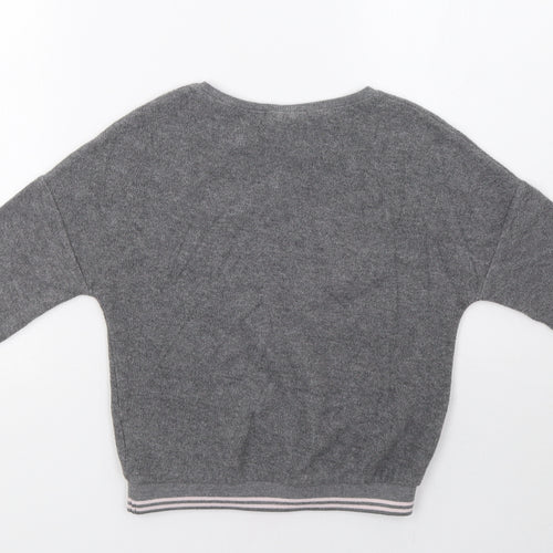 NEXT Girls Grey   Pullover Sweatshirt Size 7 Years