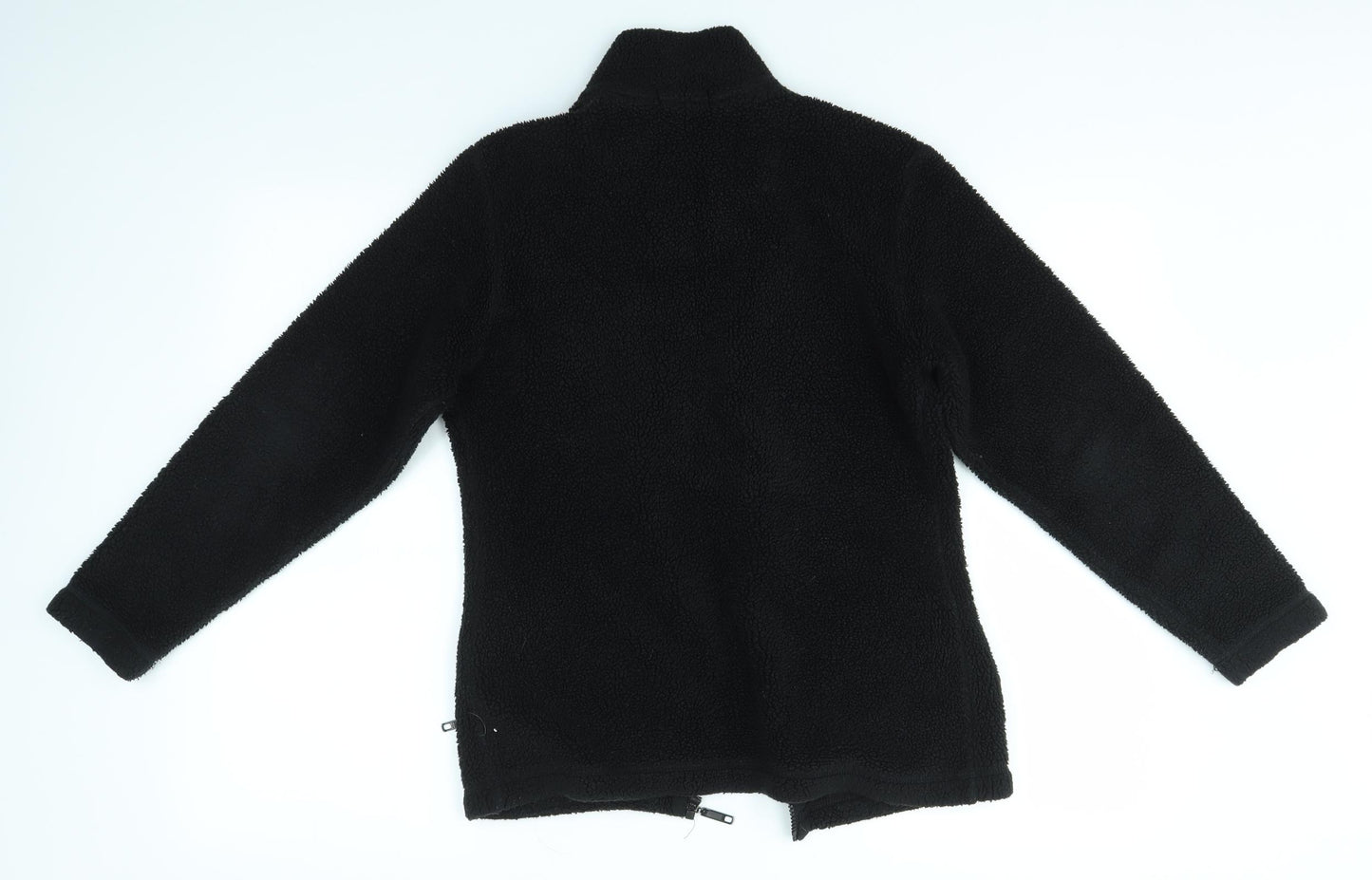 M&S Womens Black   Full Zip Jumper Size 12