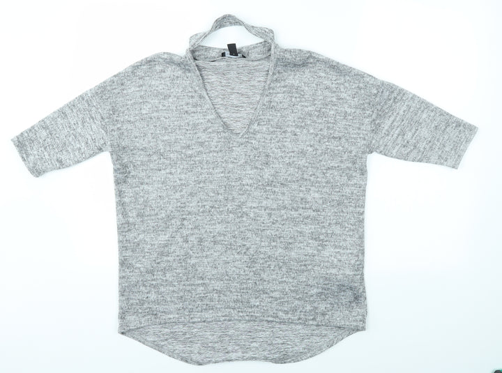 New Look Womens Grey   Basic Blouse Size S