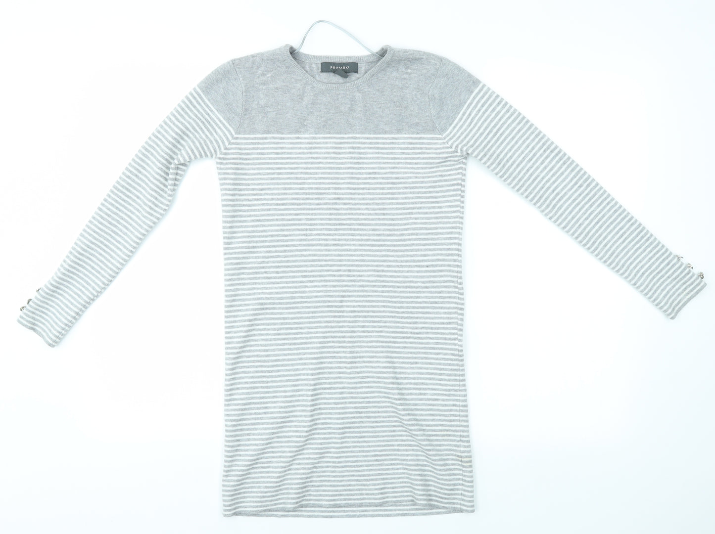 Primark Womens Grey Striped  Jumper Dress  Size 6