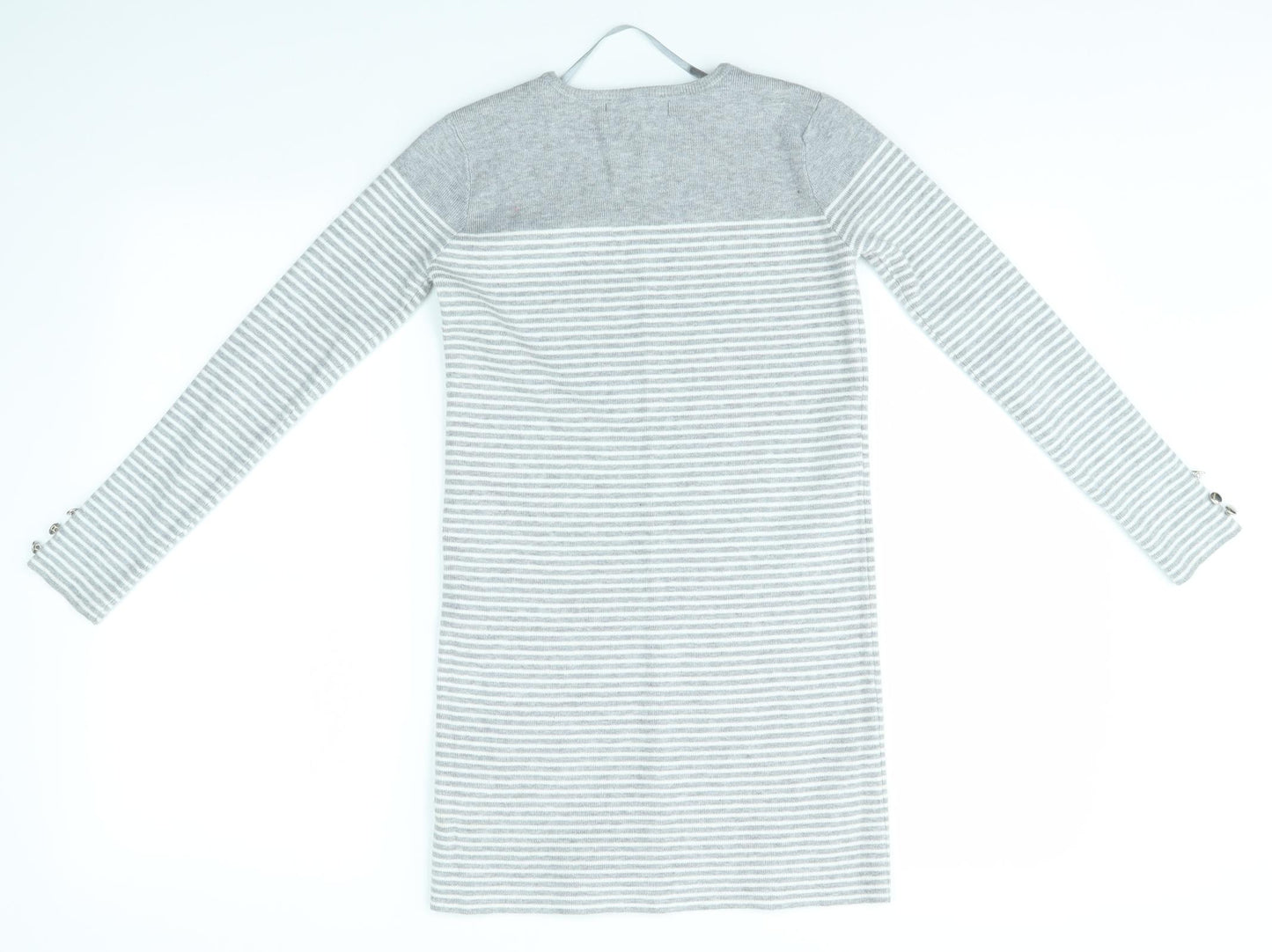 Primark Womens Grey Striped  Jumper Dress  Size 6