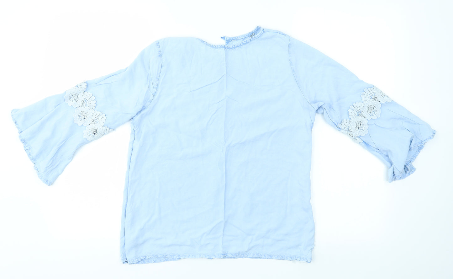 Preworn Womens Blue   Basic Blouse Size 8