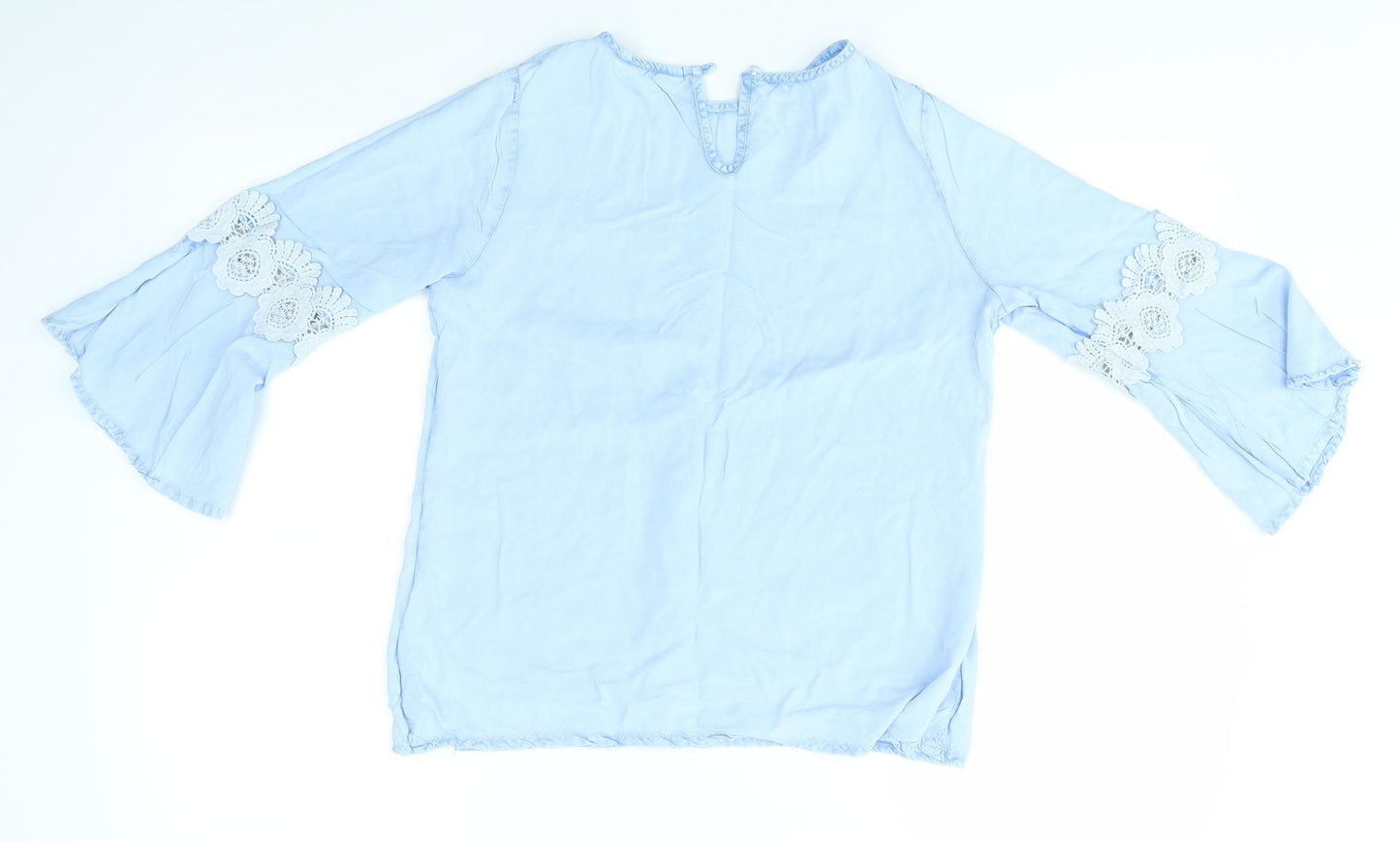 Preworn Womens Blue   Basic Blouse Size 8