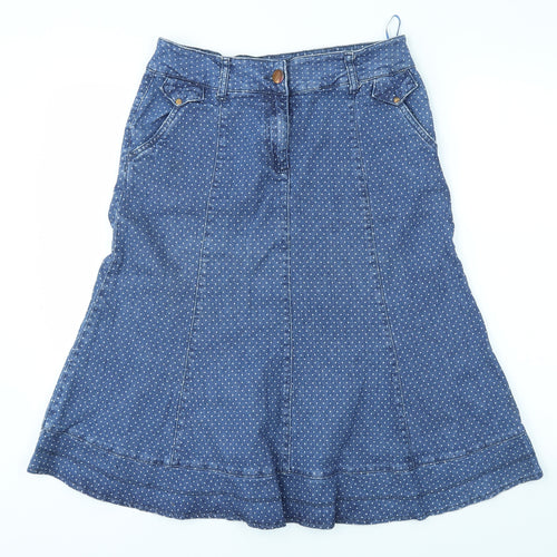 Per Una Womens Blue   A-Line Skirt Size 12