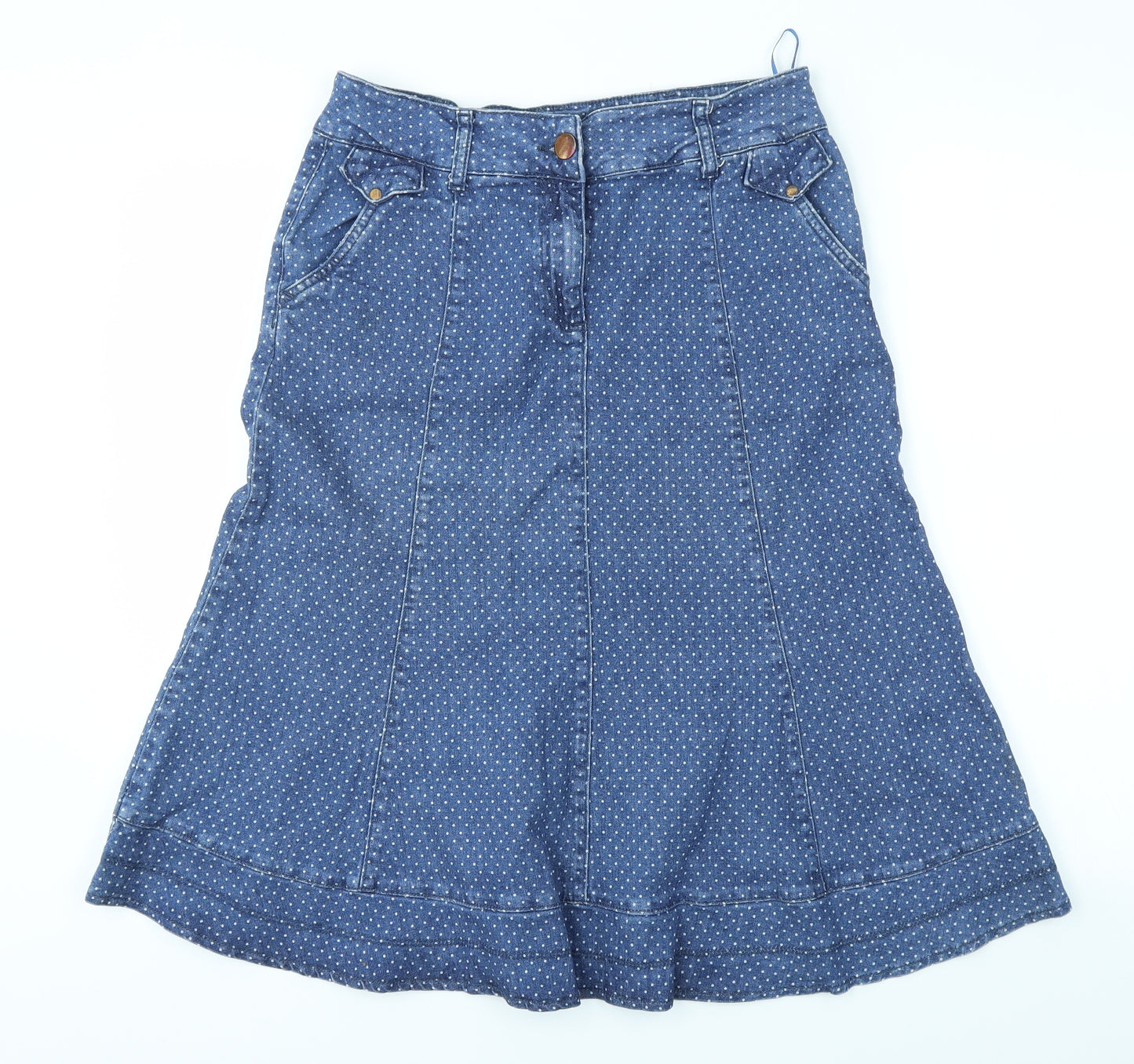 Per Una Womens Blue   A-Line Skirt Size 12