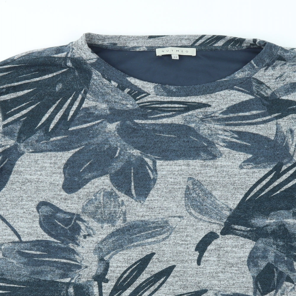 Nutmeg Womens Blue   Pullover Jumper Size 22