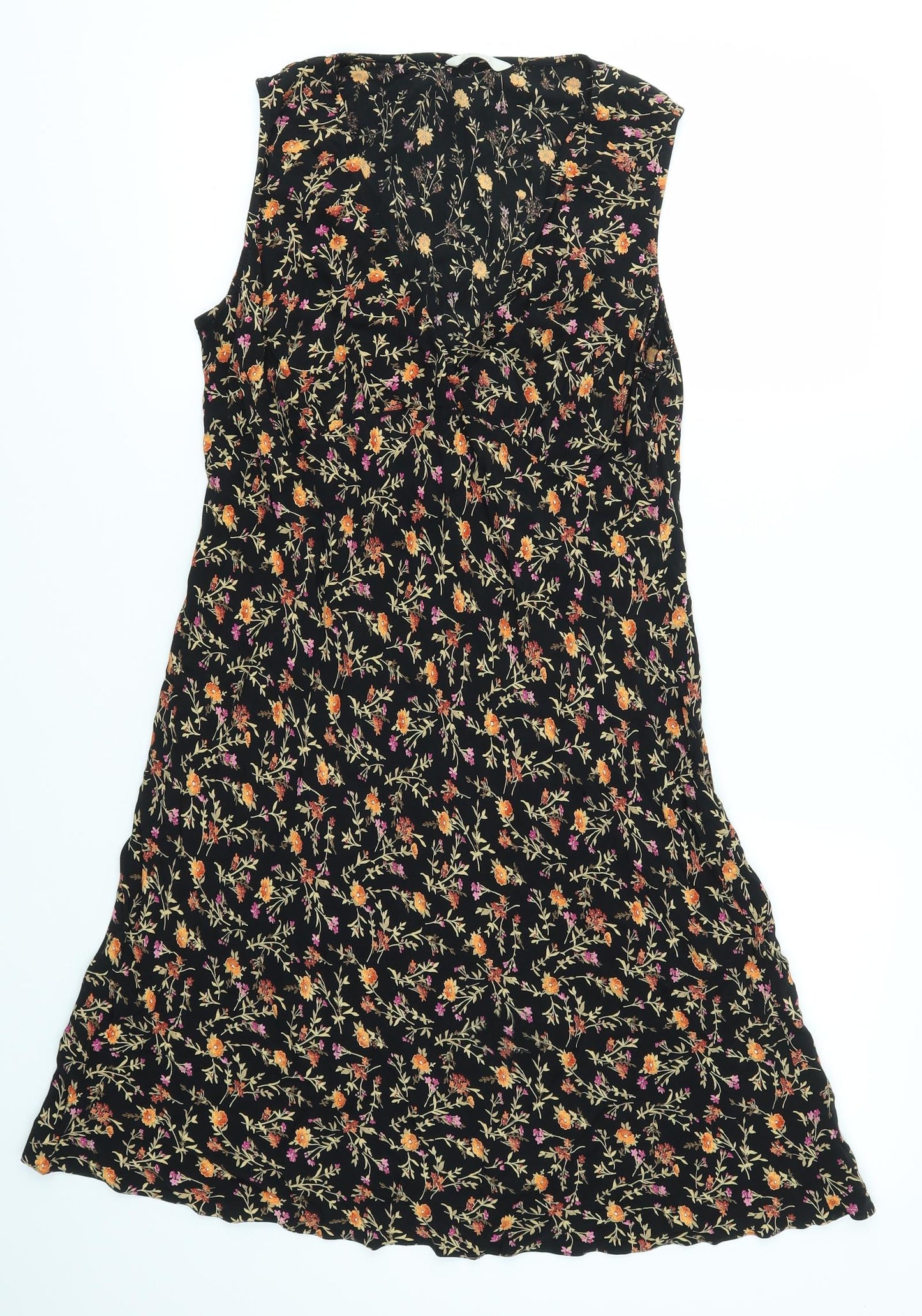 M&S Womens Multicoloured Floral  Tank Dress  Size 16