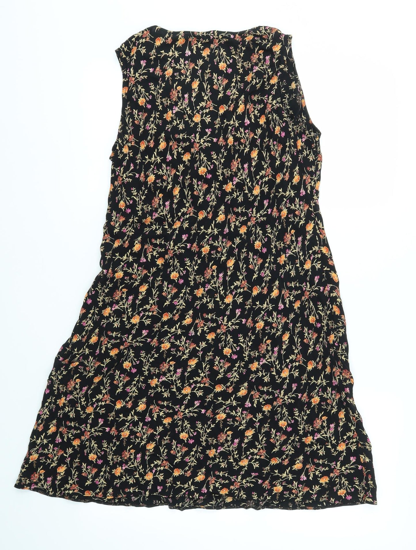 M&S Womens Multicoloured Floral  Tank Dress  Size 16
