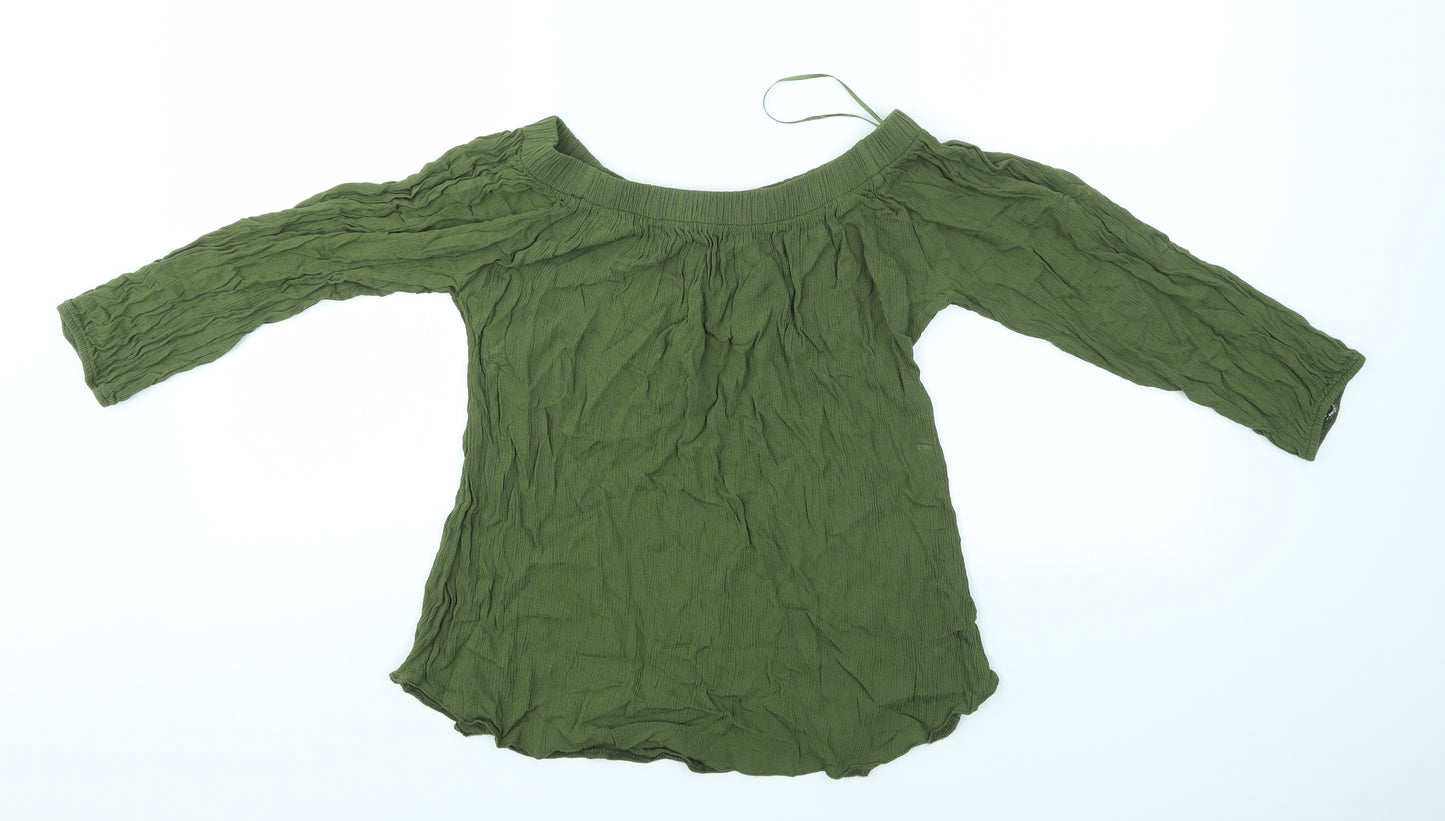 Select Womens Green   Basic Blouse Size 8