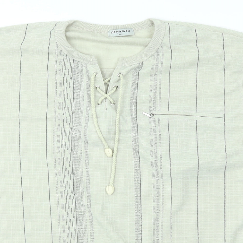 ZEEPMAYER Mens Green    T-Shirt Size 2XL