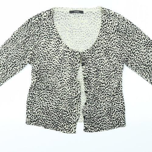 George Womens Multicoloured Animal Print  Cardigan Jumper Size 12